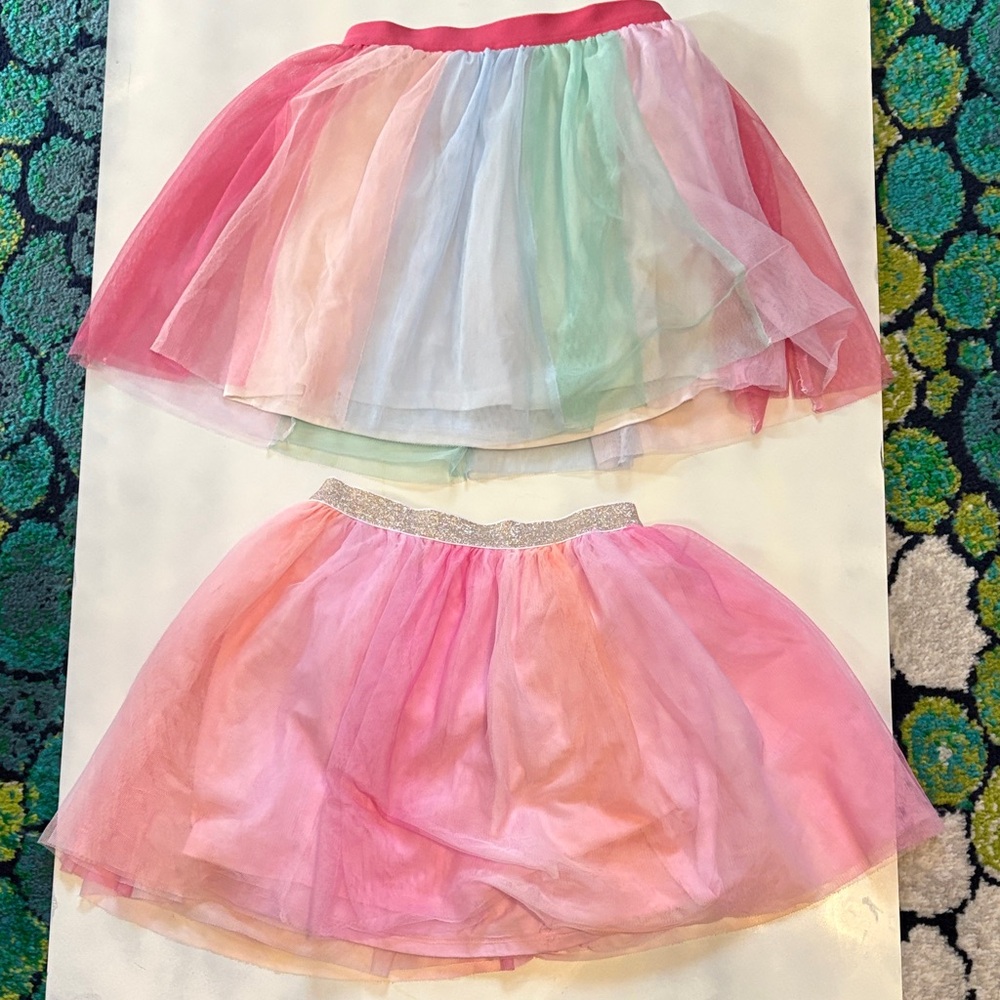 Jumping Beans Rainbow & Pink Cartwheel Scooter Skirt with Built In Shorts